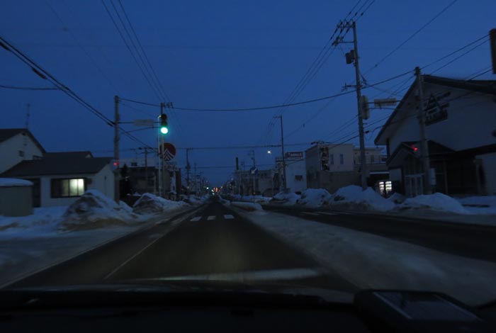 webnews今朝の北見／とん田通り、南大通り交差点から国道39号方向