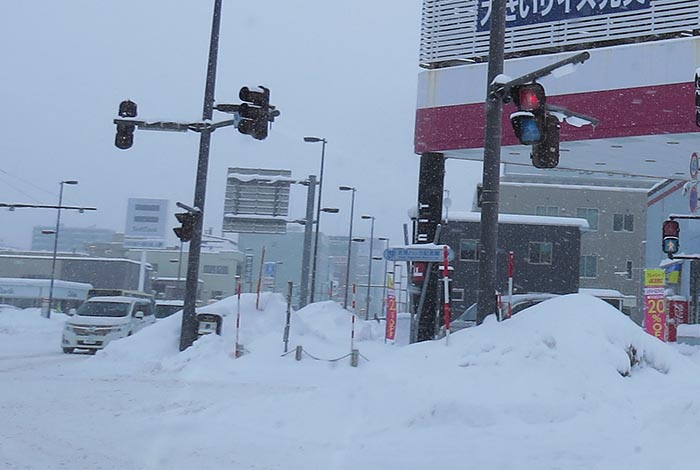 webnews今朝の北見／写真奥が北見駅方向