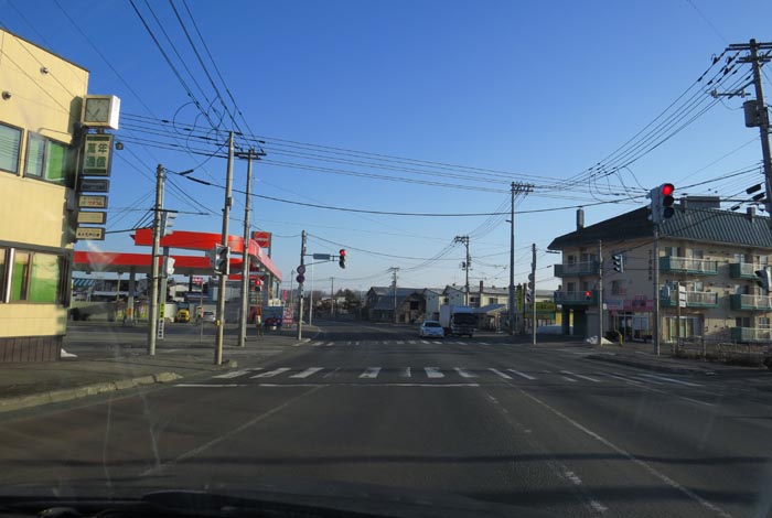 webnews今朝の北見／無加川橋を渡り南大通り交差点方向