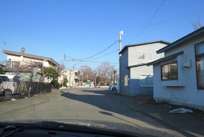 webnews今朝の北見／松浦水産駐車場裏の通り