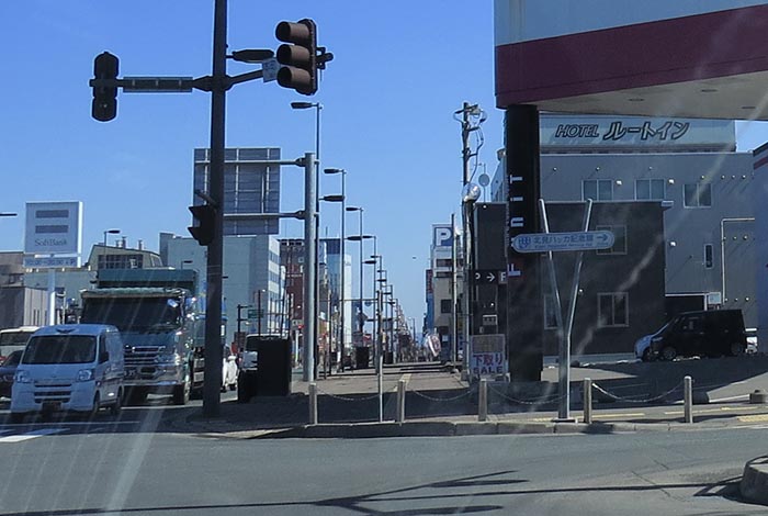 webnews今朝の北見／写真奥が北見駅方向