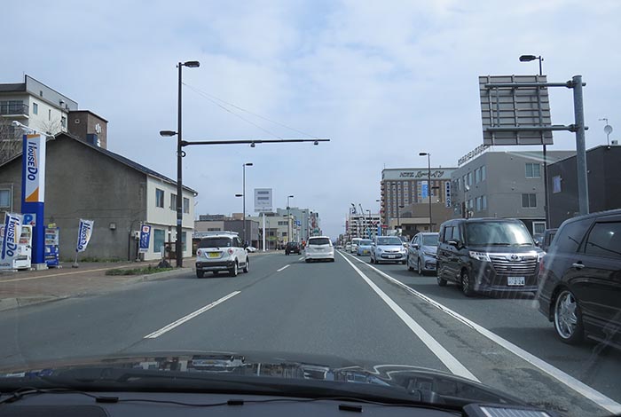 webnews今朝の北見／五差路から北見駅方向
