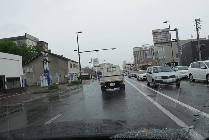 webnews今朝の北見／五差路から北見駅方向