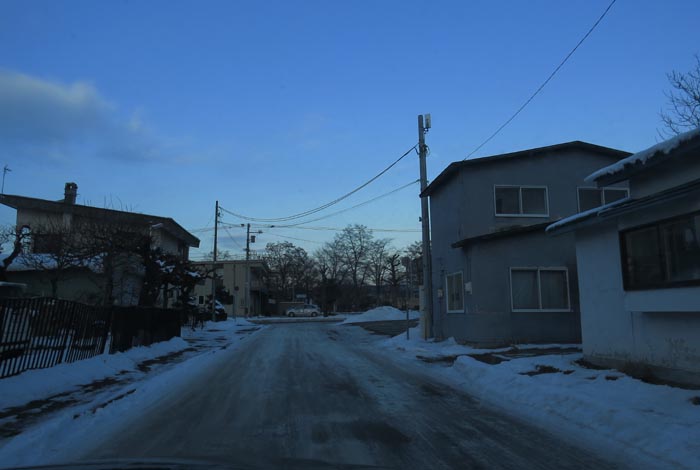 webnews今朝の北見／松浦水産駐車場裏の通り