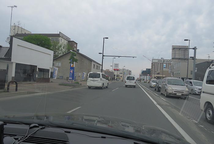 webnews今朝の北見/五差路から北見駅方向