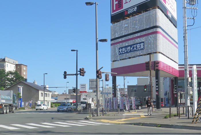 webnews今朝の北見／写真奥が北見駅方向