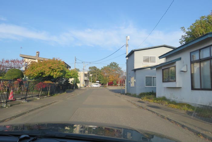 webnews今朝の北見／松浦水産駐車場裏の通り