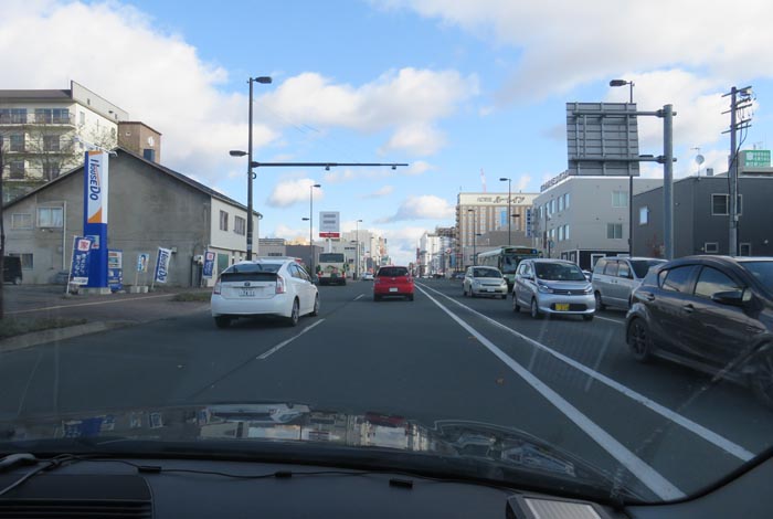 webnews今朝の北見/五差路から北見駅方向