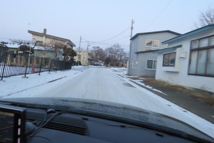 webnews今朝の北見／松浦水産駐車場裏の通り