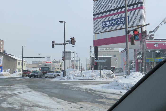 webnews今朝の北見／写真奥が北見駅方向