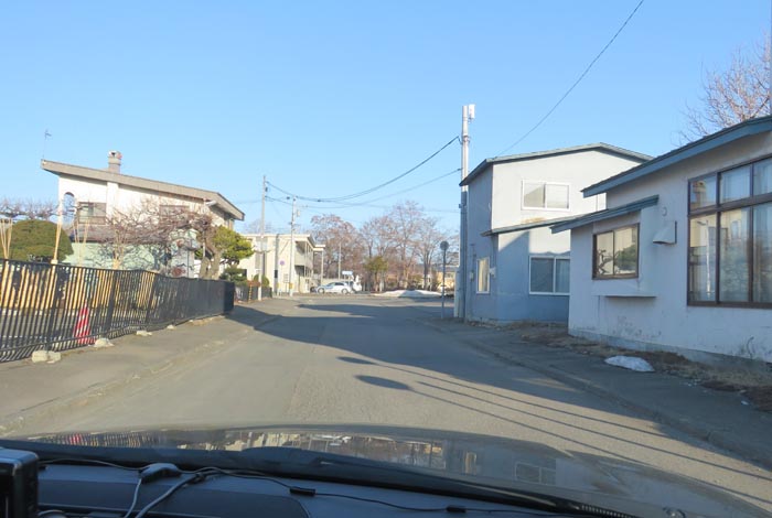 webnews今朝の北見／松浦水産駐車場裏の通り