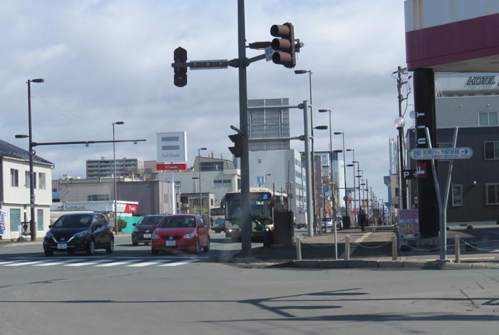 webnews今朝の北見／写真奥が北見駅方向