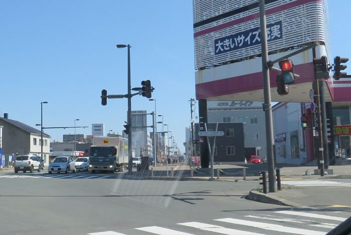 webnews今朝の北見／写真奥が北見駅方向
