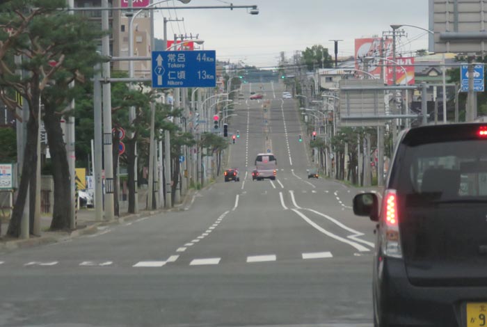 webnews今朝の北見／交差点から奥は常呂方面