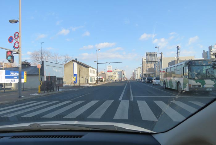 webnews今朝の北見/五差路から北見駅方向