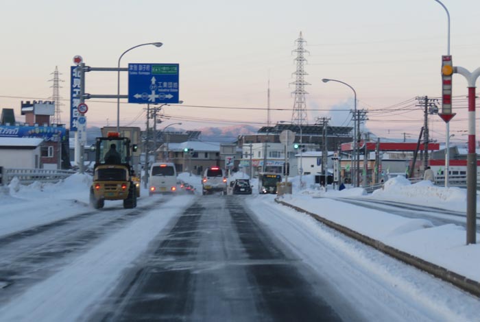 webnews今朝の北見／錦町の南岸通り交差点交差点