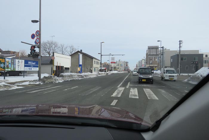 webnews今朝の北見/五差路から北見駅方向