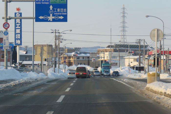 webnews今朝の北見／錦町の南岸通り交差点交差点