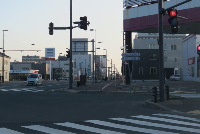 webnews今朝の北見／写真奥が北見駅方向