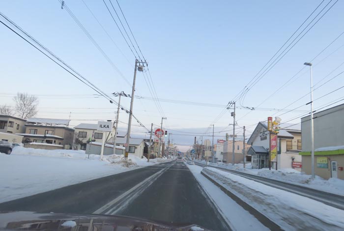 webnews今朝の北見/とん田通り、南大通り交差点から国道39号方向