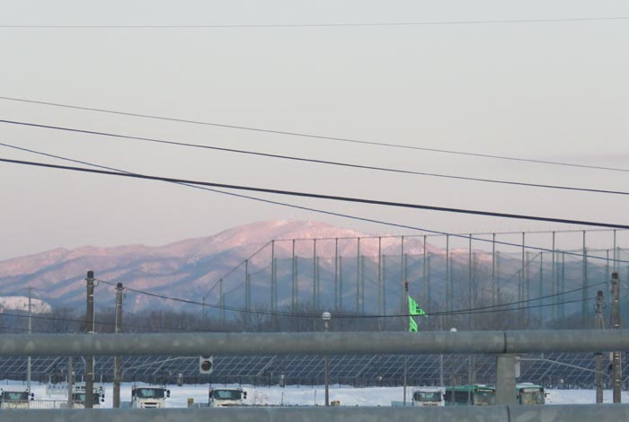 webnews今朝の北見／仁頃山頂上には開発局の無線中継施設がある