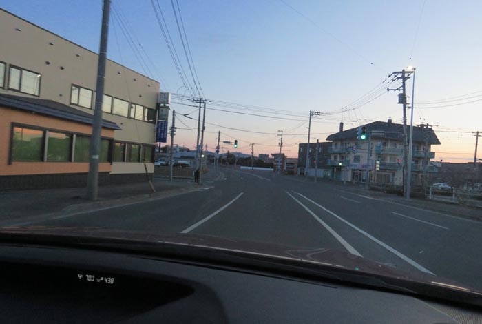 webnews今朝の北見/無加川橋を渡り南大通り交差点方向