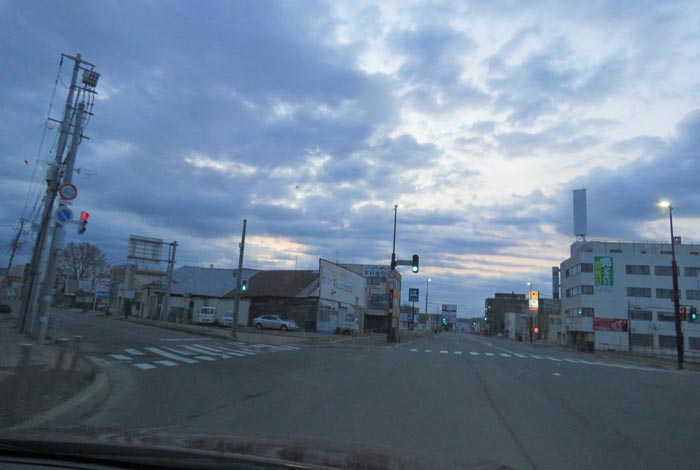 webnews今朝の北見/交差点から北4条通り側のパレスビル方向
